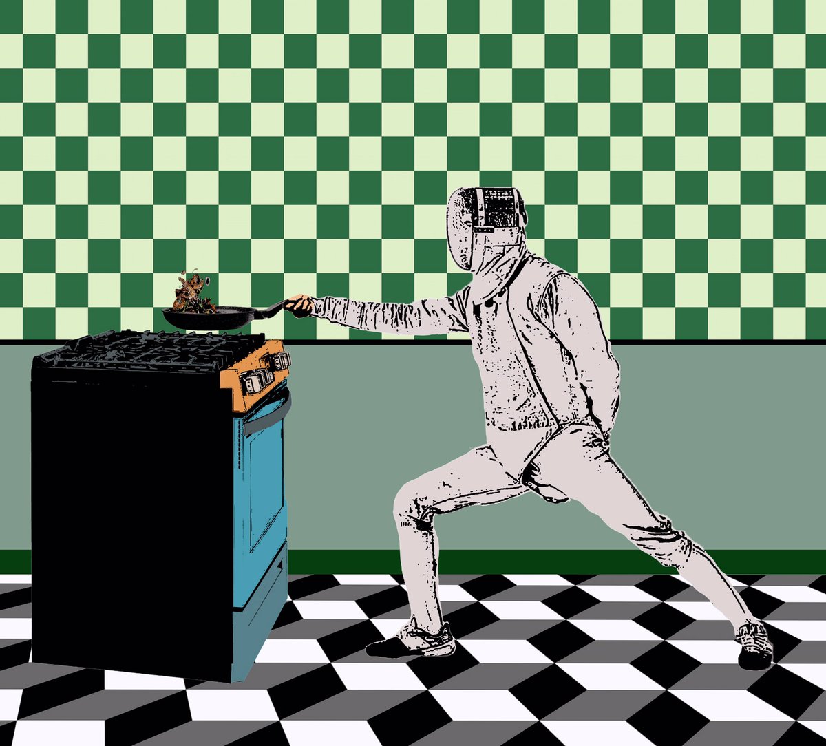 New #nft listed on #objkt 😎
🔸
Price: 6.0 #tezos 
🔸
Edition: #1of1xtz 
🔸
When the fencer cooking in kitchen 😄
🔸
Thanks for your support♥️
I hope you enjoy it🙏
🔸
#NFTCommunity #tezoscommunity #CleanNFT #digitalart 
🔸
objkt.com/asset/KT1TAnQz…