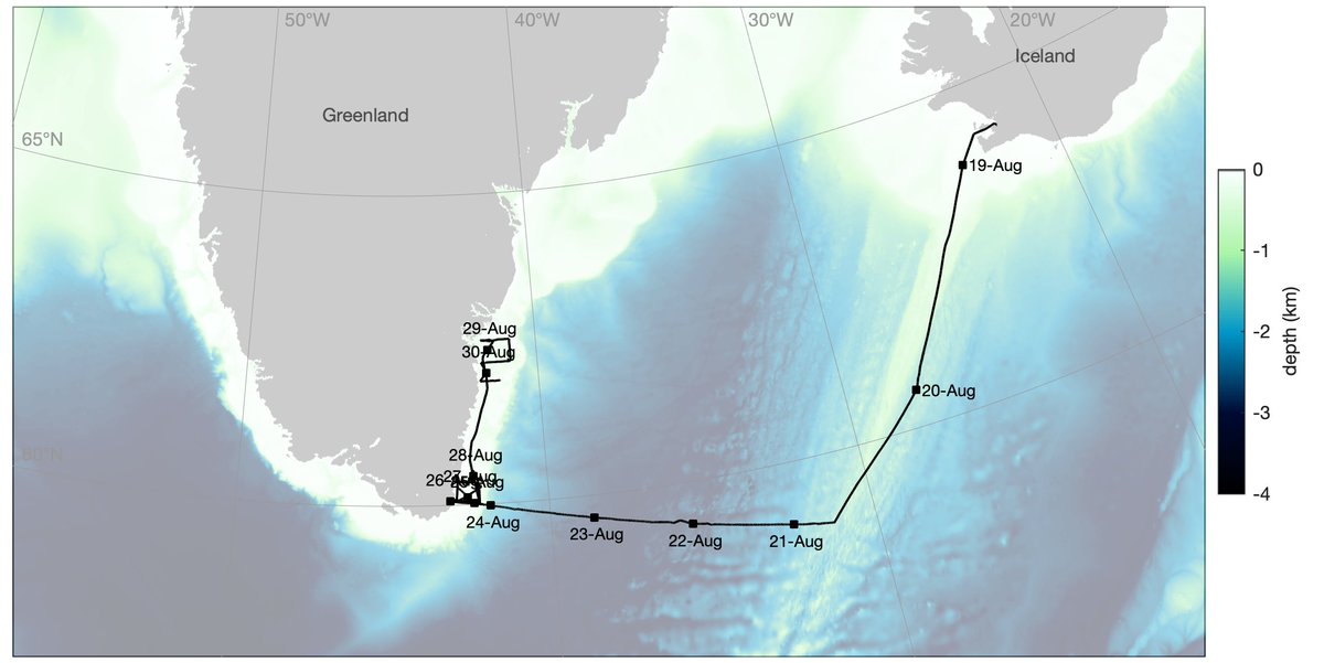 OSNAP day 11: sunshine (after 24 hours of rough weather), icebergs, drifters, ctds, mountains, sunset <a href="/rv_neil/">R/V Neil Armstrong</a> <a href="/osnap_updates/">OSNAP</a>
