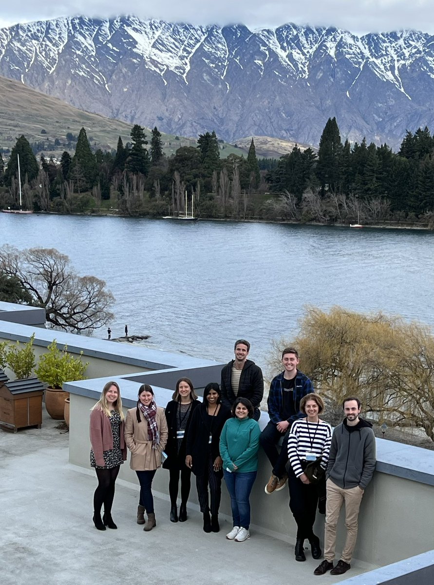 njmoreland's tweet photo. Science with a view! Team line up after the infectious diseases satellite @QTResearchWeek. Queenstown turning it on again after a 3 year hiatus #QRW2022 https://t.co/JL4HhRPwsr
