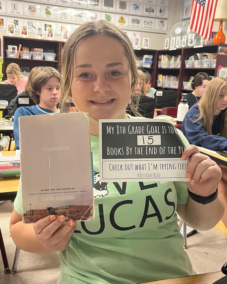 jennrettig's tweet photo. We always start the year setting some goals. 📚❤️📚 #rossramsread https://t.co/g60RmWOOny