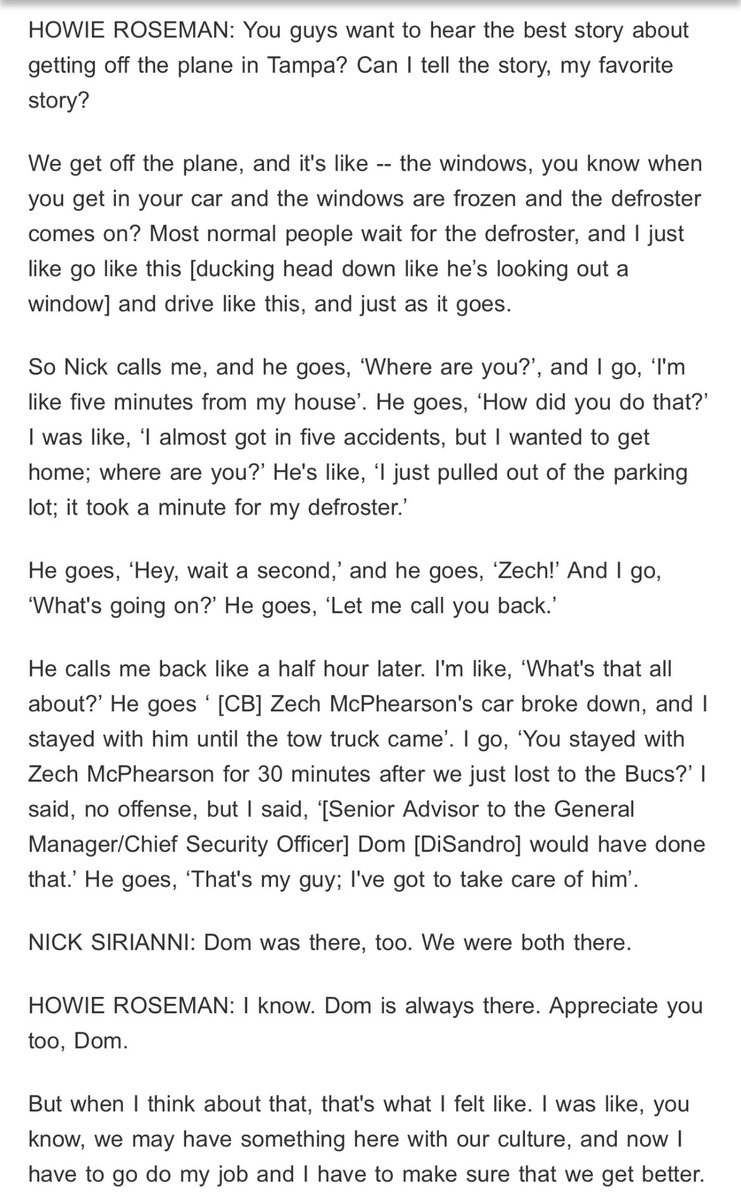 MikeGarafolo's tweet photo. The #Eagles’ roster is much better today than it was after they lost to the #Buccaneers in the playoffs. GM Howie Roseman from today’s press conference on the moment after that loss to Tampa that motivated him to get to work this offseason. https://t.co/17Fl00Fq7v