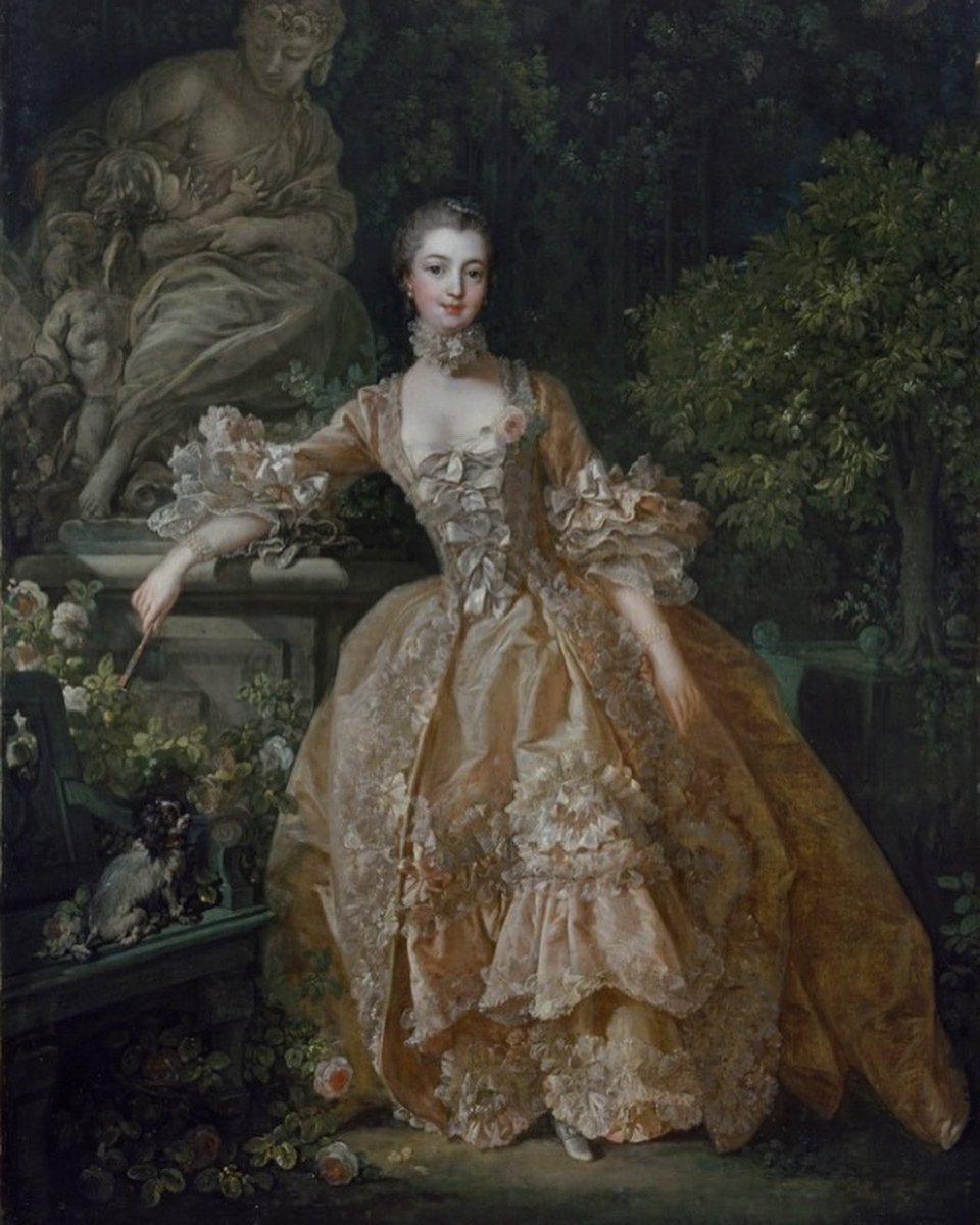FITfashionstory's tweet photo. The échelle, a heavily decorated stomacher adorned with a series of bows down its front, was made popular by Madame de Pompadour, King Louis XV’s official mistress. This style of stomacher was seen throughout the late 17th century. Read more! https://t.co/QoIVJ2tiji https://t.co/hif1656gHL
