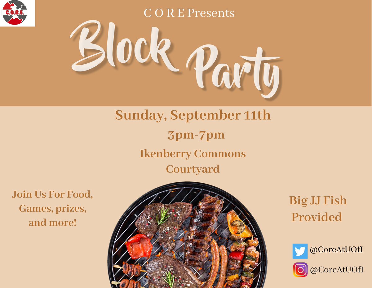 Join us Sunday, September 11 for our Annual Block Party! This block party will be filled with fun, games, and great vibes. Big JJ Fish will be catered! We hope to see you there.

#uiuc26 #uiuc25 #uiuc24 #uiuc23