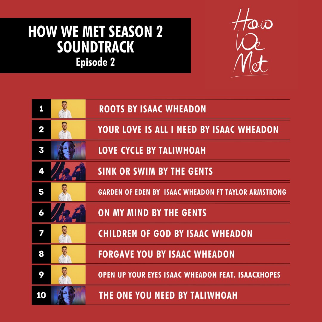 howwemetseries's tweet photo. We've added songs from episode 2 to
our soundtrack! Link in bio to have a listen 😍🎵🎶
#RnB #NeoSoul #NewMusic https://t.co/FZsEGCJ59x