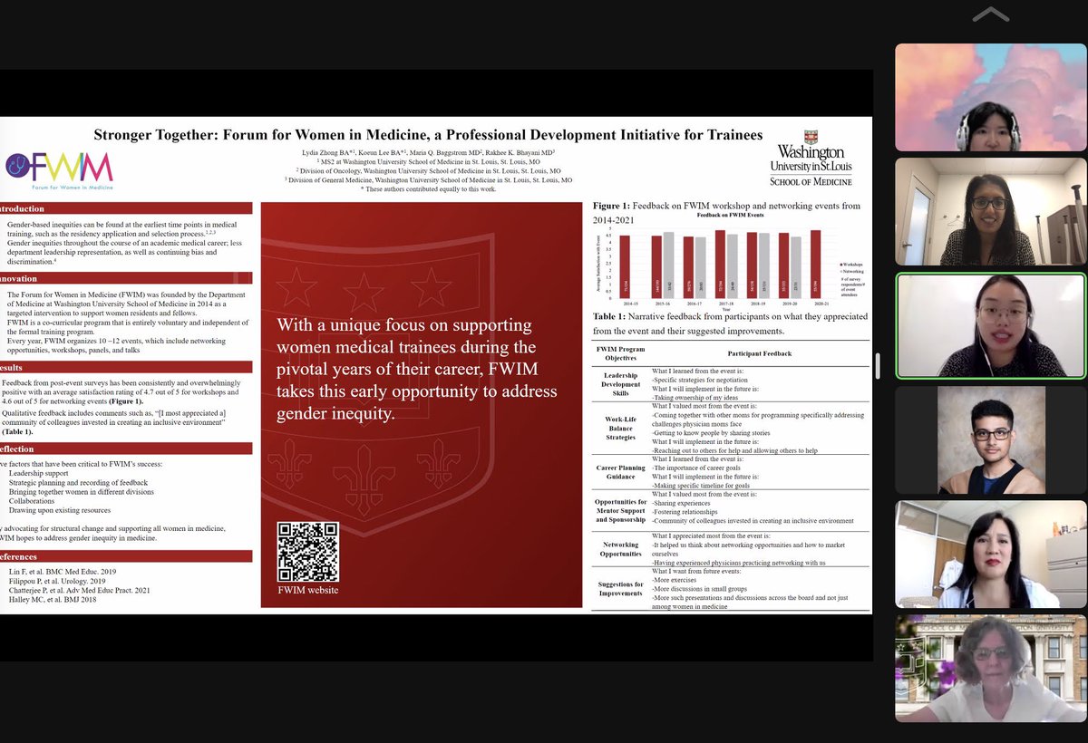 Rakhee K. Bhayani, MD (@rakheebhayanimd) on Twitter photo 🎉🎉Cheering on our <a href="/WUSTLmed/">Test Account</a> students presenting our virtual poster during #AMEE2022🎉🎉
Shared our experience w/ #FWIM- how we’ve been supporting women trainees @WUDeptMedicine since 2014
@WashUFWIM <a href="/MariaBaggstrom/">Maria Quintos Baggstrom MD FACP FASCO</a> @JaniceEducation #MedEd #MedTwitter #WomenInMedicine 🎉🎉Cheering on our <a href="/WUSTLmed/">Test Account</a> students presenting our virtual poster during #AMEE2022🎉🎉
Shared our experience w/ #FWIM- how we’ve been supporting women trainees @WUDeptMedicine since 2014
@WashUFWIM <a href="/MariaBaggstrom/">Maria Quintos Baggstrom MD FACP FASCO</a> @JaniceEducation #MedEd #MedTwitter #WomenInMedicine