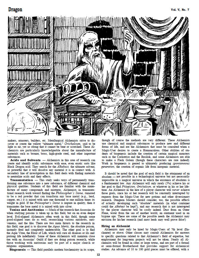 CalstaffTheGold's tweet photo. In Dragon #45 (Jan/81), Roger E. Moore &amp; Georgia Moore gives us rules governing two NPC classes: the Astrologer and the Alchemist.
#1e #ADnD #VariantRules https://t.co/ptjhpS7xtU