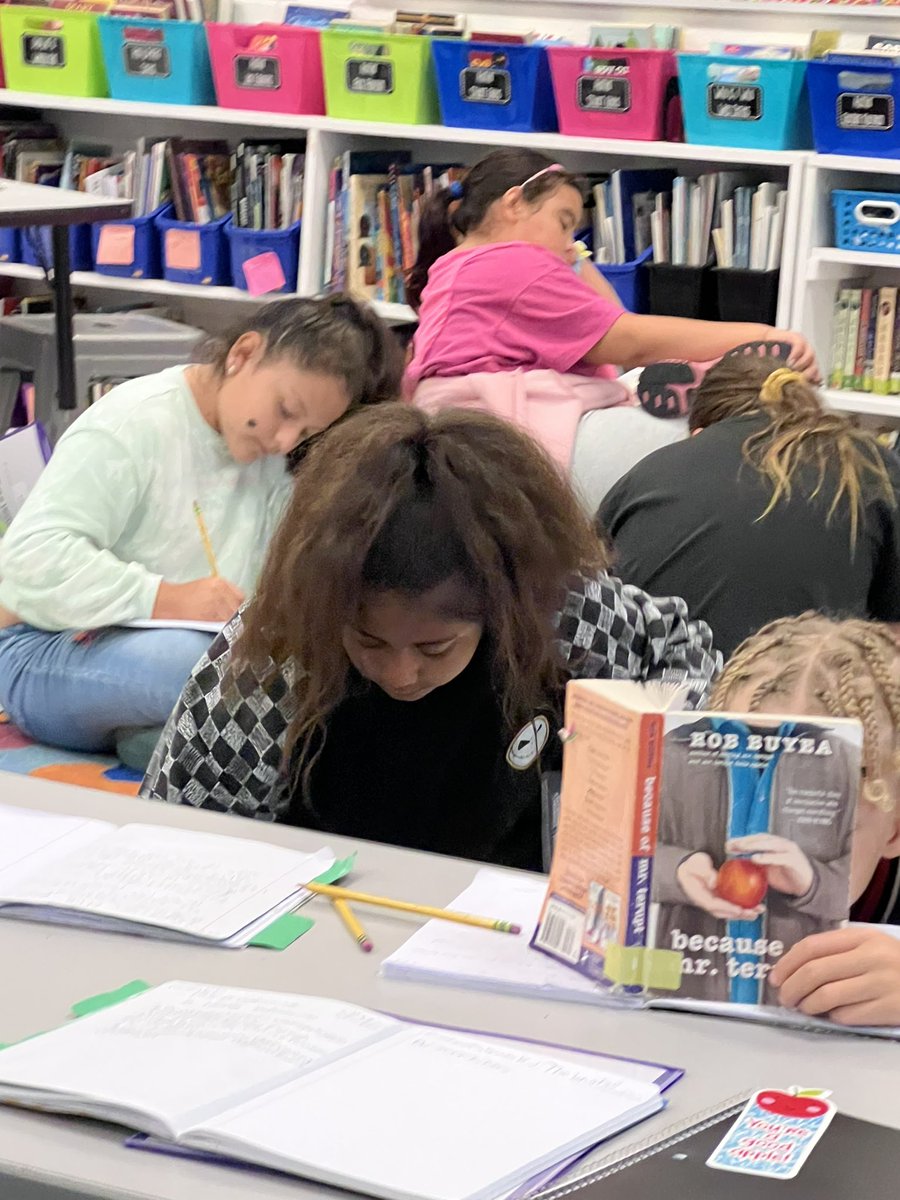 MrsEwing5th's tweet photo. Our reading workshop is off and running…we’ve been launching and the kids have some really solid foundations from the teachers that came before me! These kiddos are rocking it! #d75reads #d75learns #mgwolves #readingworkshop #workshoptime #readreadreadnomatterwhat https://t.co/q8yIBvrCML