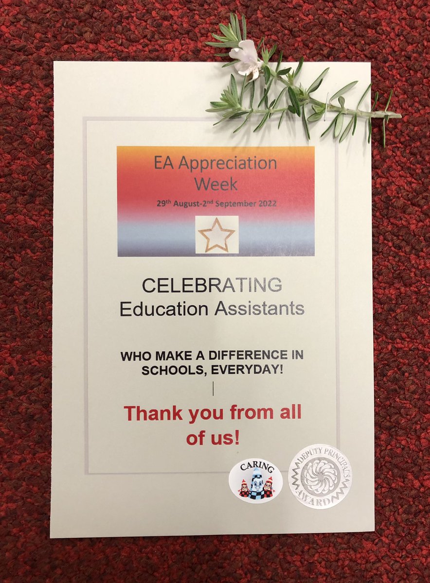 Celebrating &amp; acknowledging our hard working Education Assistants <a href="/WA_Edu_News/">WA Education News</a> @TDS_SS_CO <a href="/FrancaDillon/">Franca Dillon</a>