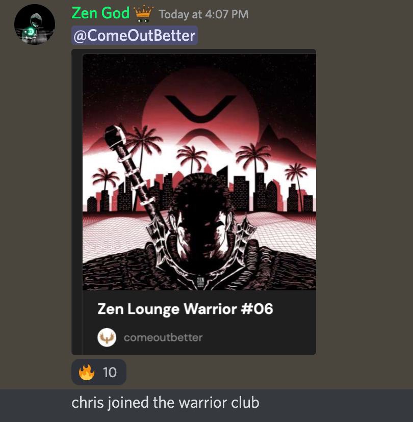 VONNYRUCKER's tweet photo. ๐ANOTHER NFT IN THE BAG๐ฅ #ZeNFT shoutout my brother @Zenwarrior113 for the drop. We stay CQZY https://t.co/7n2nbOf9TP