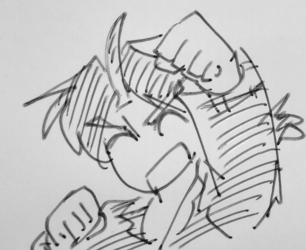 #今月描いた絵を晒そう
ボールペンラクガキもカウントするのか… 