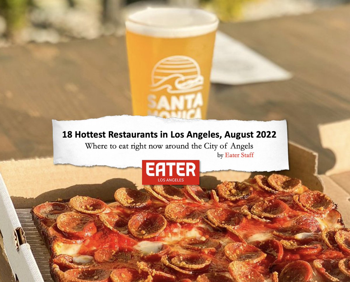 Hottest Restaurant 🔥 Freshest beer 🍺 Our partners #EmmySquaredPizza are listed as one of <a href="/eaterla/">Eater LA</a>’s 18 Hottest Restaurants in LA. bit.ly/Eater18_Emmy