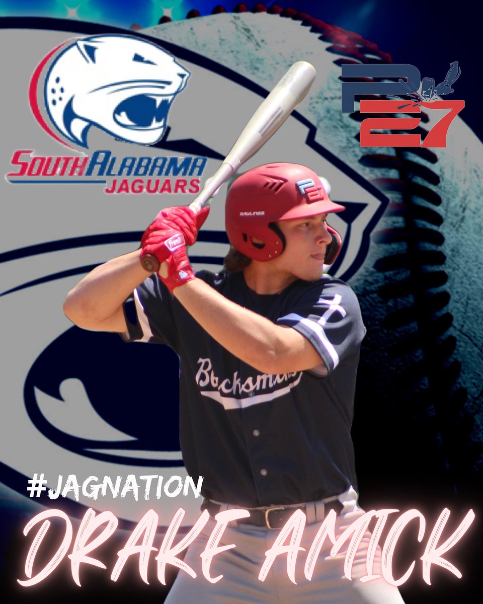 P27 Academy (@p27blacksmiths) on Twitter photo 🚨🚨Commitment Alert 🚨🚨 Congratulations to Drake Amick on his commitment to <a href="/SouthAlabamaBSB/">South Alabama Baseball</a>
#P27academy #ironsharpensiron 🚨🚨Commitment Alert 🚨🚨 Congratulations to Drake Amick on his commitment to <a href="/SouthAlabamaBSB/">South Alabama Baseball</a>
#P27academy #ironsharpensiron