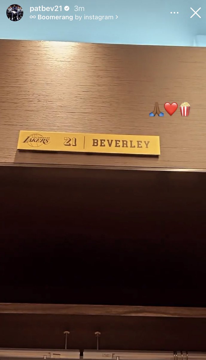 TheLakersReview's tweet photo. Pat Bev got his locker. https://t.co/G9eM8WdnkA
