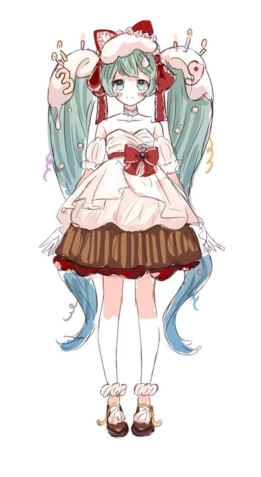 裏で温めてたオリジナルデザインのミクちゃんでした 