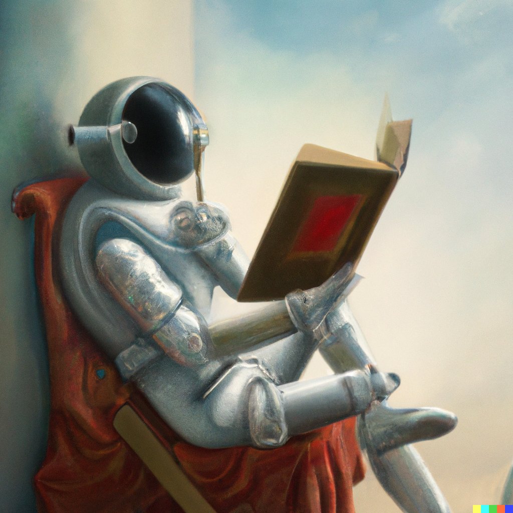 While waiting for the completion of Google's Helpful Content rollout ... I figured it was appropriate to generate some AI content with OpenAI's Dall-E

"Robot reading Helpful Content in the style of a surrealist dream-like oil painting by Salvador Dalí"