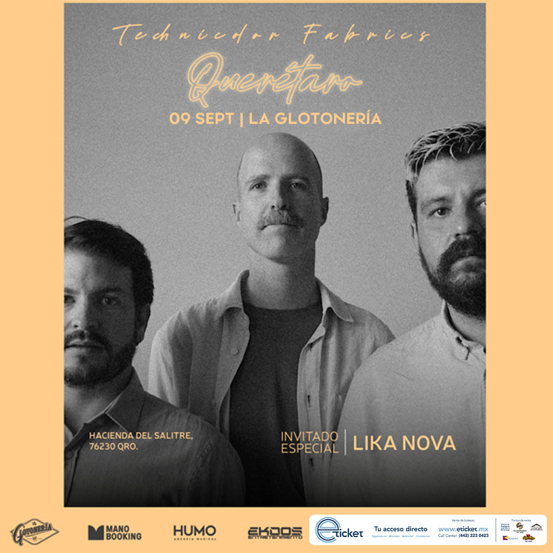 La banda mexicana de indie rock @technicolorfab realizará su concierto en #Querétaro el próximo 9 de septiembre 🤩 📍 @laglotoneriaqro Adquiere tus boletos 👇 bit.ly/technicolorfab…