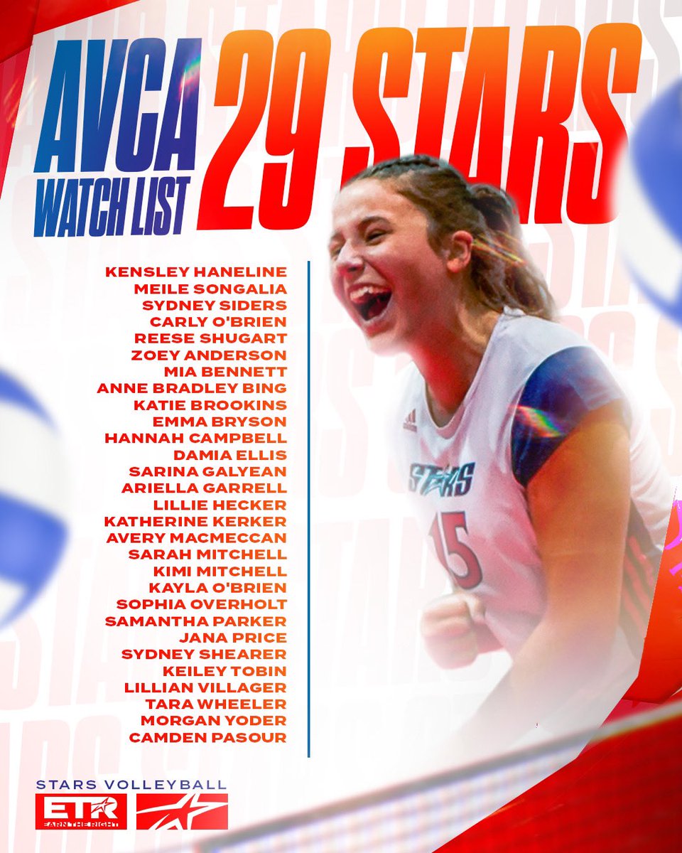 Congrats to all our athletes who made the @avcavolleyball Watch List! Keep working! ✨↗️