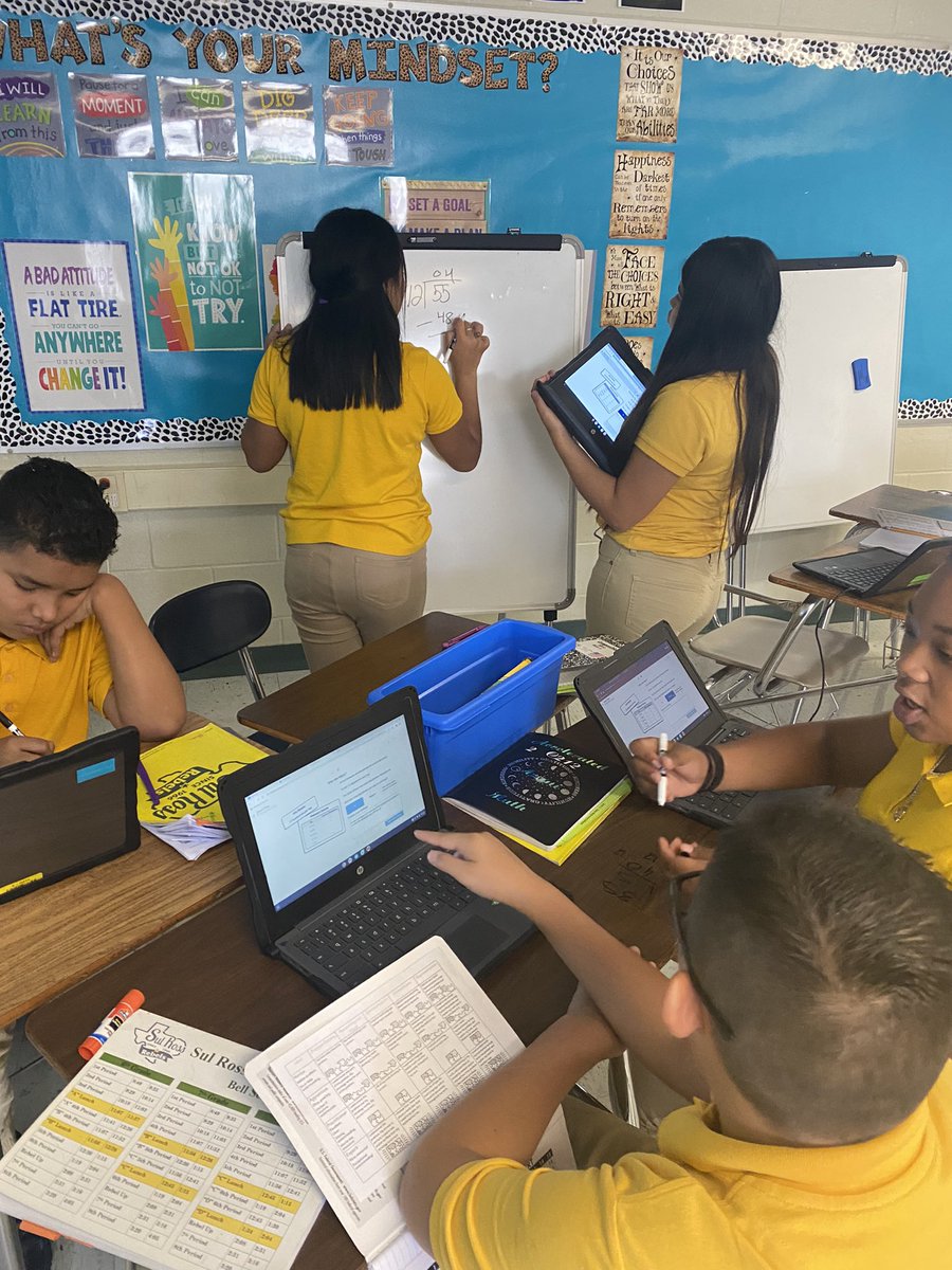 My teacher heart is beyond happy! 🥹 Our scholars LOVE the new DesBook curriculum and collaborating on the white boards! 💚💛 Thanks again <a href="/nisdmsmath/">@NISDMSMath</a> for providing us with such amazing educational tools! <a href="/NISDRoss/">Sul Ross MS</a>