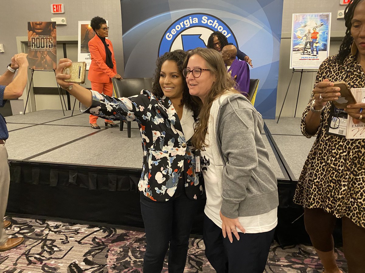 theGAschool's tweet photo. Day 2 of the Georgia School featured keynote speakers Louis Gossett Jr. and April Hernandez Castillo. We appreciate the ways they each shared wisdom and engaged with our attendees! #GSAS2022 https://t.co/7VdL5Iwrhg