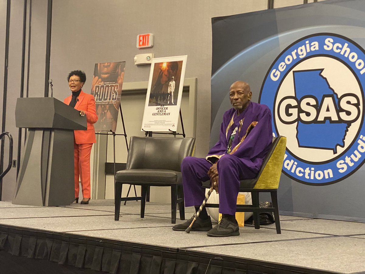 theGAschool's tweet photo. Day 2 of the Georgia School featured keynote speakers Louis Gossett Jr. and April Hernandez Castillo. We appreciate the ways they each shared wisdom and engaged with our attendees! #GSAS2022 https://t.co/7VdL5Iwrhg