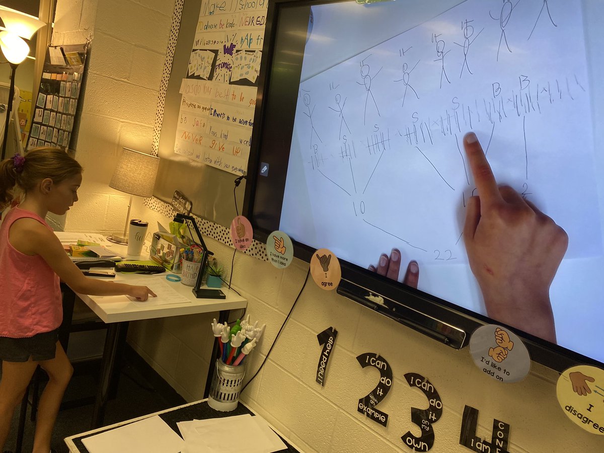 mrscdennison's tweet photo. Mathematicians can draw pictures to help them visualize math tasks. We are sharing our thinking so that we can see there are many ways to solve a problem- not just one way! @CUYHTS https://t.co/BcWU3V0uzY
