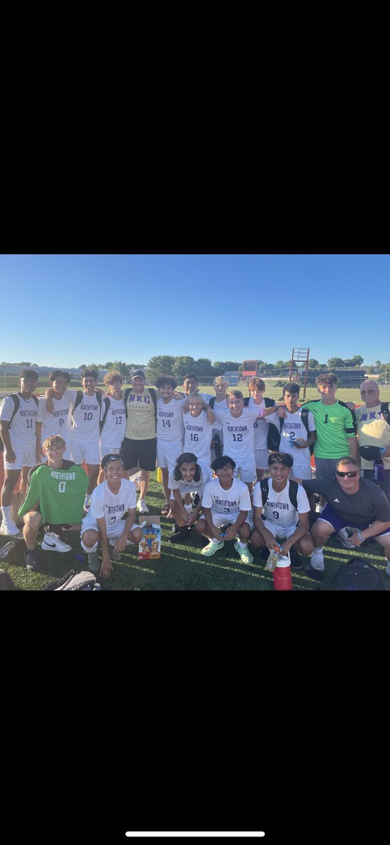 NKCSD_AD's tweet photo. Congrats to Northtown Soccer and Head Coach Matt Tomlin on his first victory as a Hornet! NKC is back in action Thursday at 7pm for the 5th place match of the Ray South Tournament @N2SportsNKCHS https://t.co/cZYT223r9h