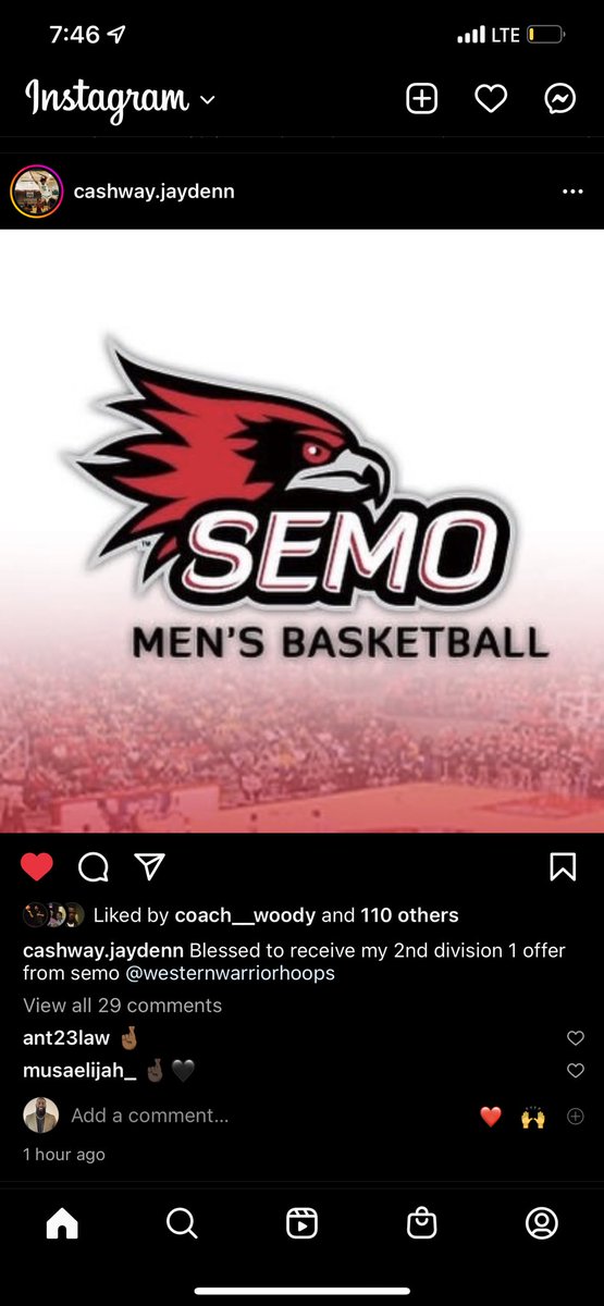 Blessed to receive my 2nd Division 1 offer from SEMO <a href="/MrReynolds25/">Coach Reynolds ⚫️🔴</a> thank you!