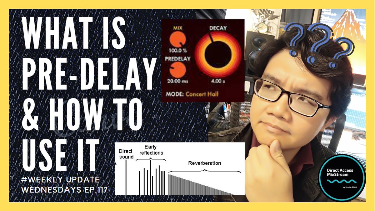 Mixboy2105's tweet photo. [VIDEO] #WeeklyUpdateWednesdays Ep.117 : What is #PreDelay &amp; How To Use It?

#Studio2105 #DirectAccess #MixStream #recordingstudio #mixing #audioengineer #homestudio 

https://t.co/QVjQwAeogr https://t.co/ddii2SyhhY