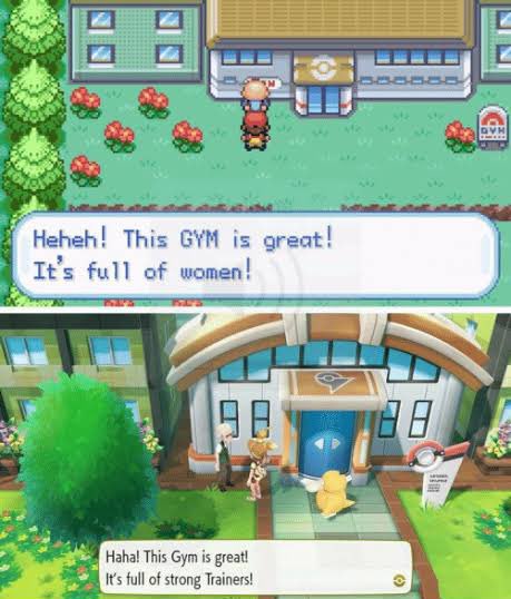 Touyarokii's tweet photo. Remember when the old man in the Kanto/Johto Pokémon games learned to respect women? https://t.co/SnGw1ZJx9t