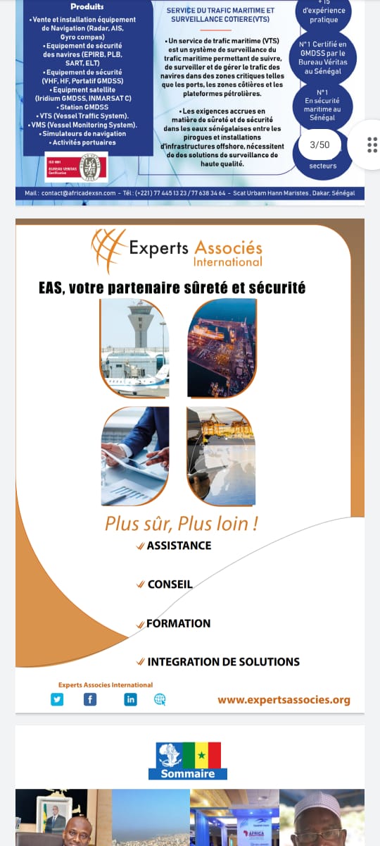 EAssocies's tweet photo. Eas à l'honneur, Maritimafrica News 7/7
Your weekly update on the highlights of the maritime sector in Africa. Votre mise à jour hebdomadaire sur les faits saillants du secteur maritime en Afrique. https://t.co/Q3RLruHDjs
 
#securite  #portuaire   #Africa  #maritime  #news https://t.co/ROwxVJChm1