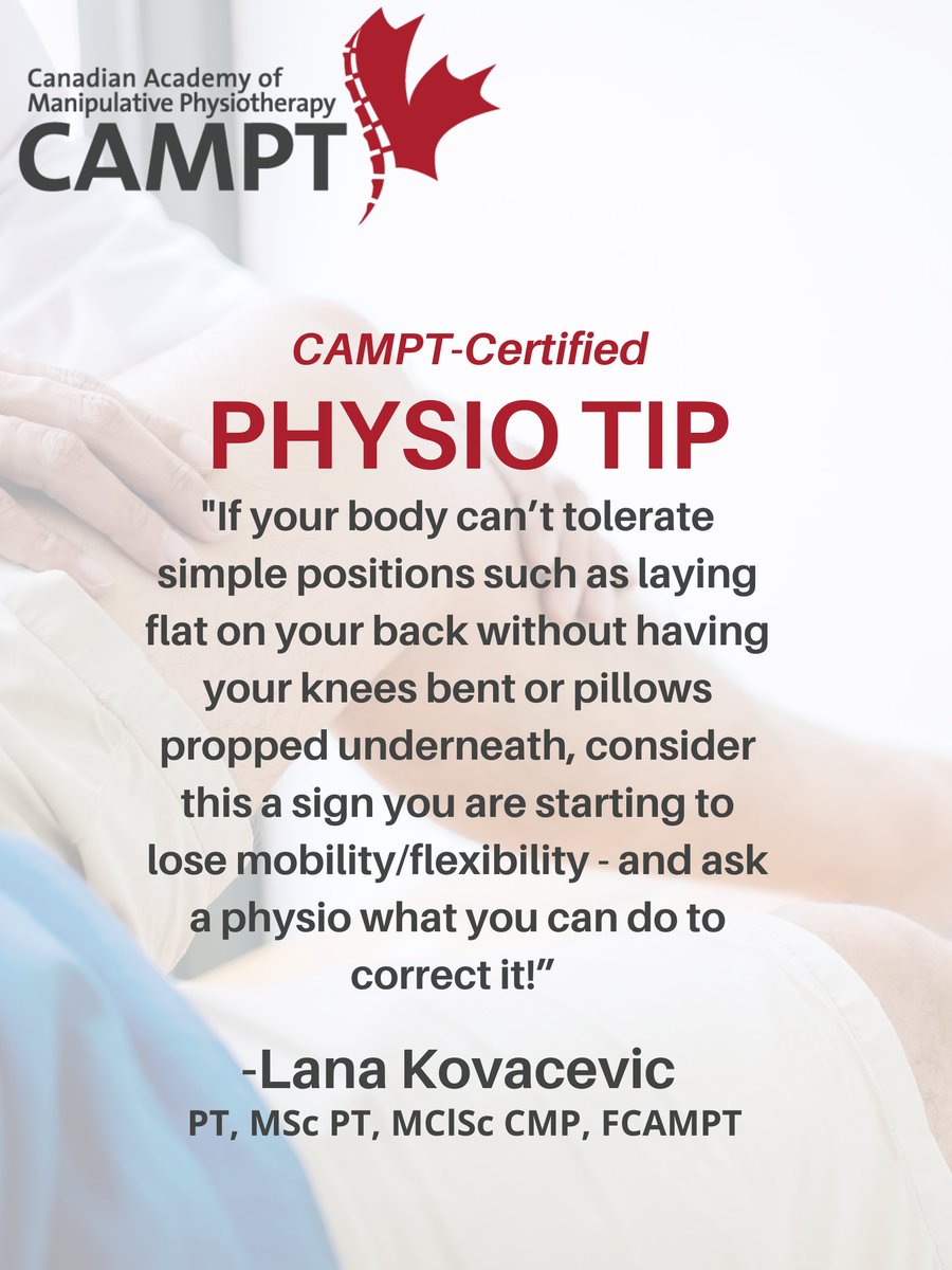 CAMPTCertified's tweet photo. #PhysioTipTuesday by Lana Kovacevic! https://t.co/baoEMwxw2f