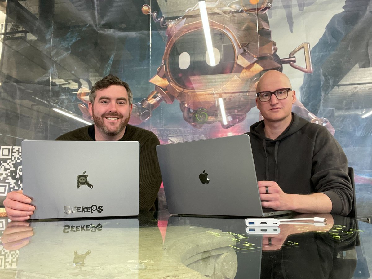 sylo's tweet photo. Could you face off against these two?!
Jimmy and Johannes had their hands full today interviewing for our next wave of interns.
We can't wait to meet the next additions to the Sylo & @seekers_xyz teams...
#WorkingInWeb3 #NFTs #Metaverse #Crypto https://t.co/wmaOUgXSm5
