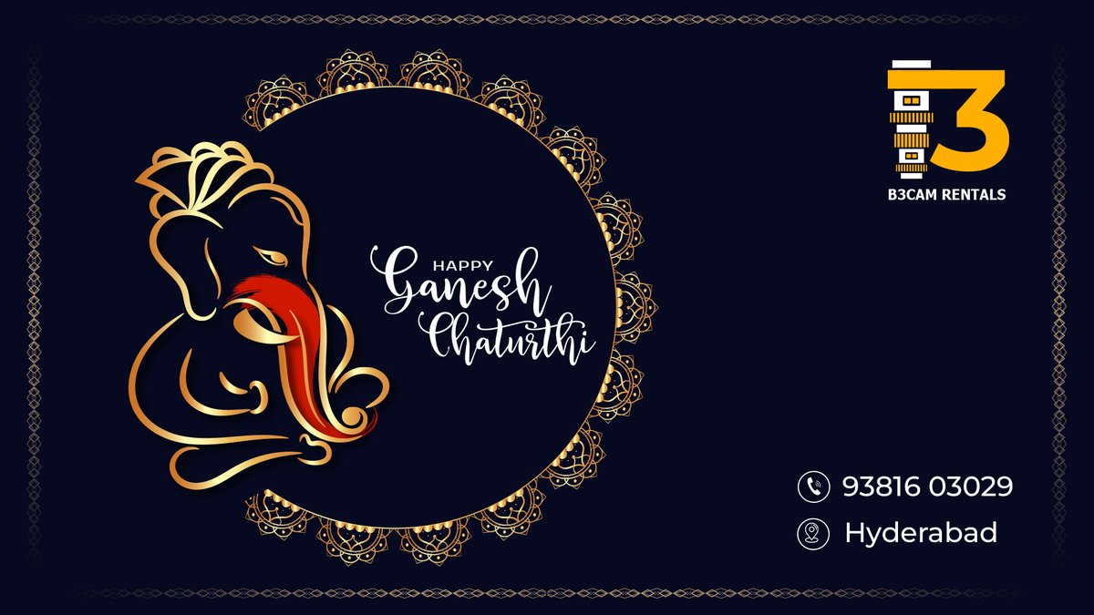 b3camera's tweet photo. May Lord Ganesha's holy grace fill your life with joy and contentment. Wishing you the ability to overcome all obstacles and the fulfillment of your dreams. Celebrate with our B3 Camera Rentals!

Best price, Best Quality
Book now: 9381603029

#camera #rent #hyd #wedding #shooting https://t.co/qJPXZc9bqr
