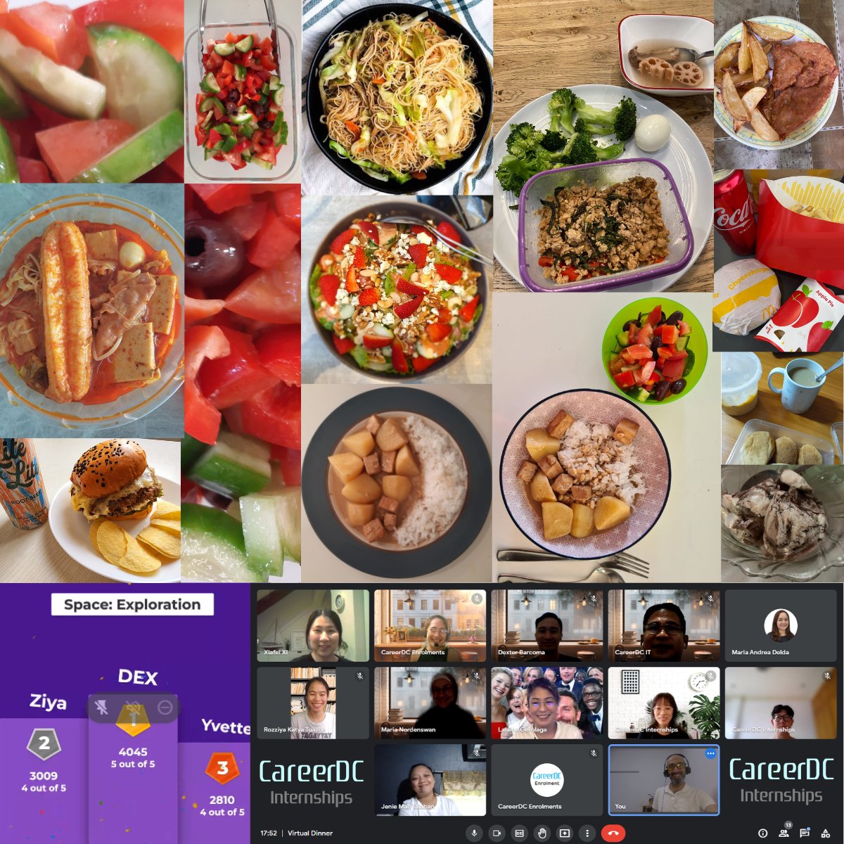 careerdc's tweet image. Our CareerDC team had a great time having our monthly virtual dinner and playing Kahoot!

Fully remote, but always together.

#remotework #kahoot #virtualdinner