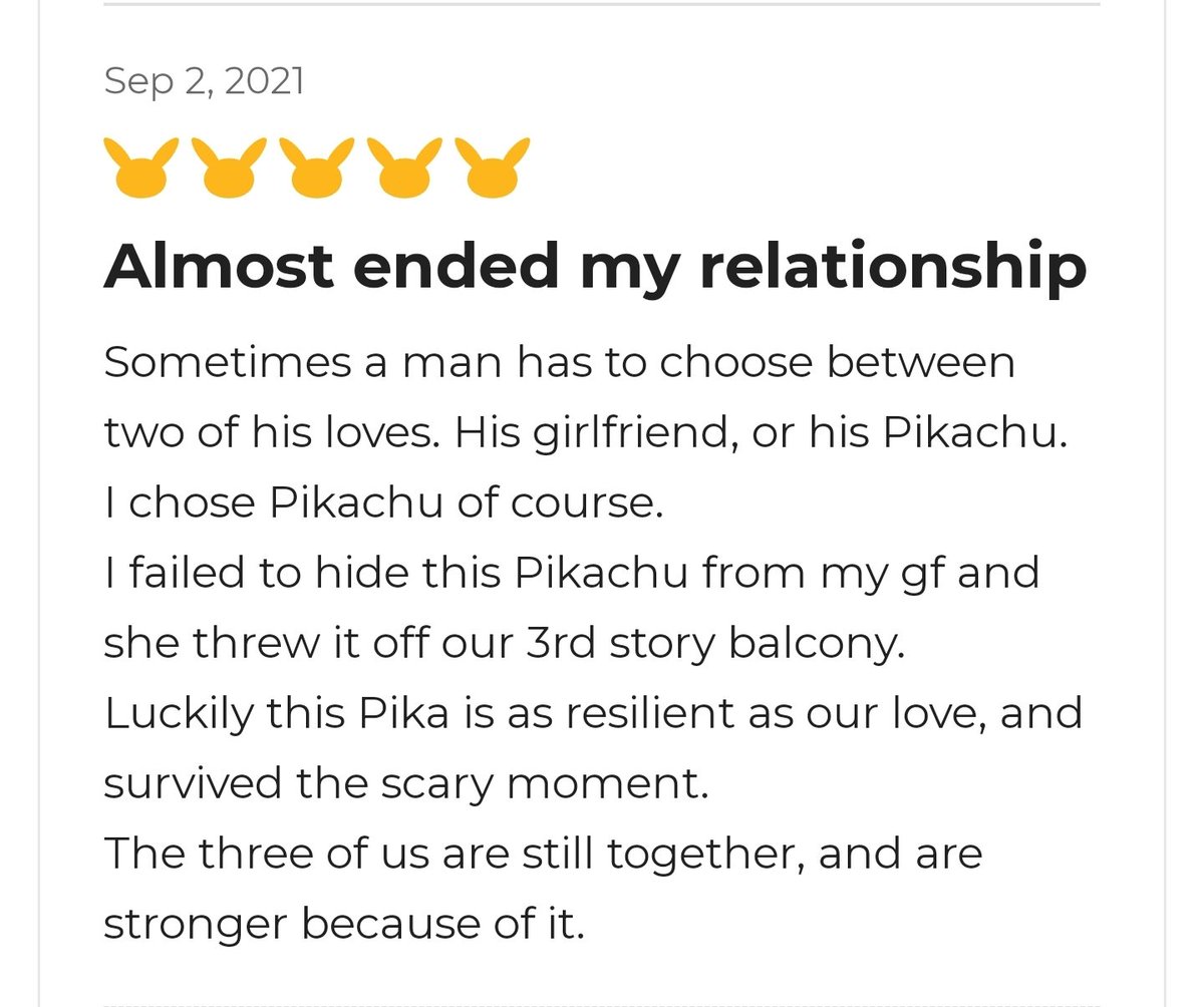 Pumpkabowo's tweet photo. If ur ever sad pls read through the pokemon center reviews (pt. 2) https://t.co/iCQMa3SbJe