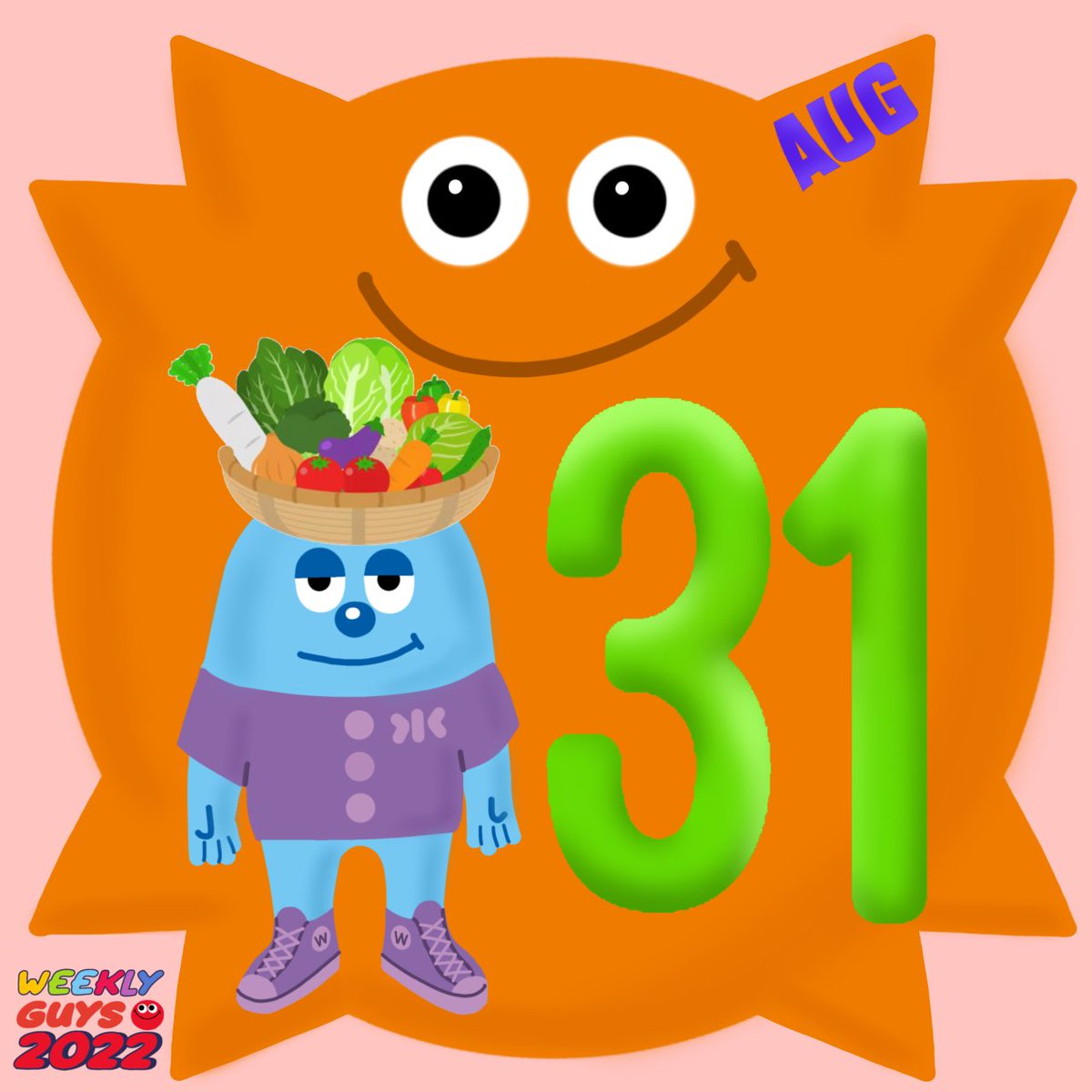 WeeklyGuys's tweet photo. 2022年8月31日(水曜日)

水曜日！🛁

今日は「や（8）さ（3）い（1）」で野菜の日🥦🥬
野菜をたくさん食べよ〜！！

#weeklyguys
#野菜の日 https://t.co/7ZWTeqHriO