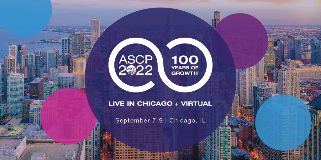 ASCP_Chicago's tweet photo. The ASCP 2022 Annual Meeting is next week! Register today to attend in-person or virtually. ASCP members can attend in-person for free, and use promo code AM22CHI to receive 20% off any virtual registration. Learn more here https://t.co/c6t4aFQkOq 
#ASCP2022 https://t.co/KdHDtyl7mN