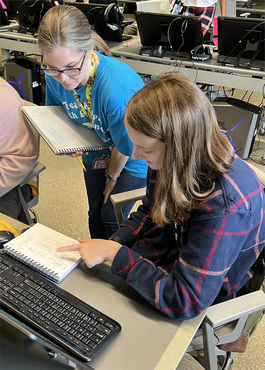 codeofdesign's tweet image. &quot;You can&apos;t use up creativity. The more you use the more you have.&quot; -- Maya Angelou

Looking over thumbnail concepts in the graphic design studio. #OneLISD #LISDCTE @TECCeast @lisdcte @LewisvilleISD
