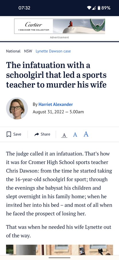 It was not infatuation with a schoolgirl, he was a paedophile predator who groomed a child and sexually abused her, then murdered his wife because she was in the way. He is a monster, not a figure of pity.