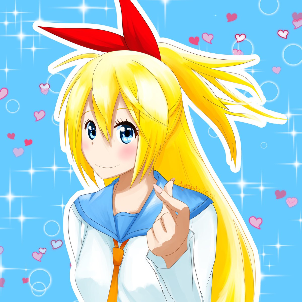 DyamisDz's tweet photo. “Zawsze in Love” my latest #fanart 

Took 4 Hours and 10 Minutes using #CLIPSTUDIOPAINT  and #cintiq pro 16

#chitoge #kirisaki #nisekoi #chitogekirisaki #kirisakichitoge #ニセコイ #桐崎千棘 https://t.co/MqeYmZZN2v