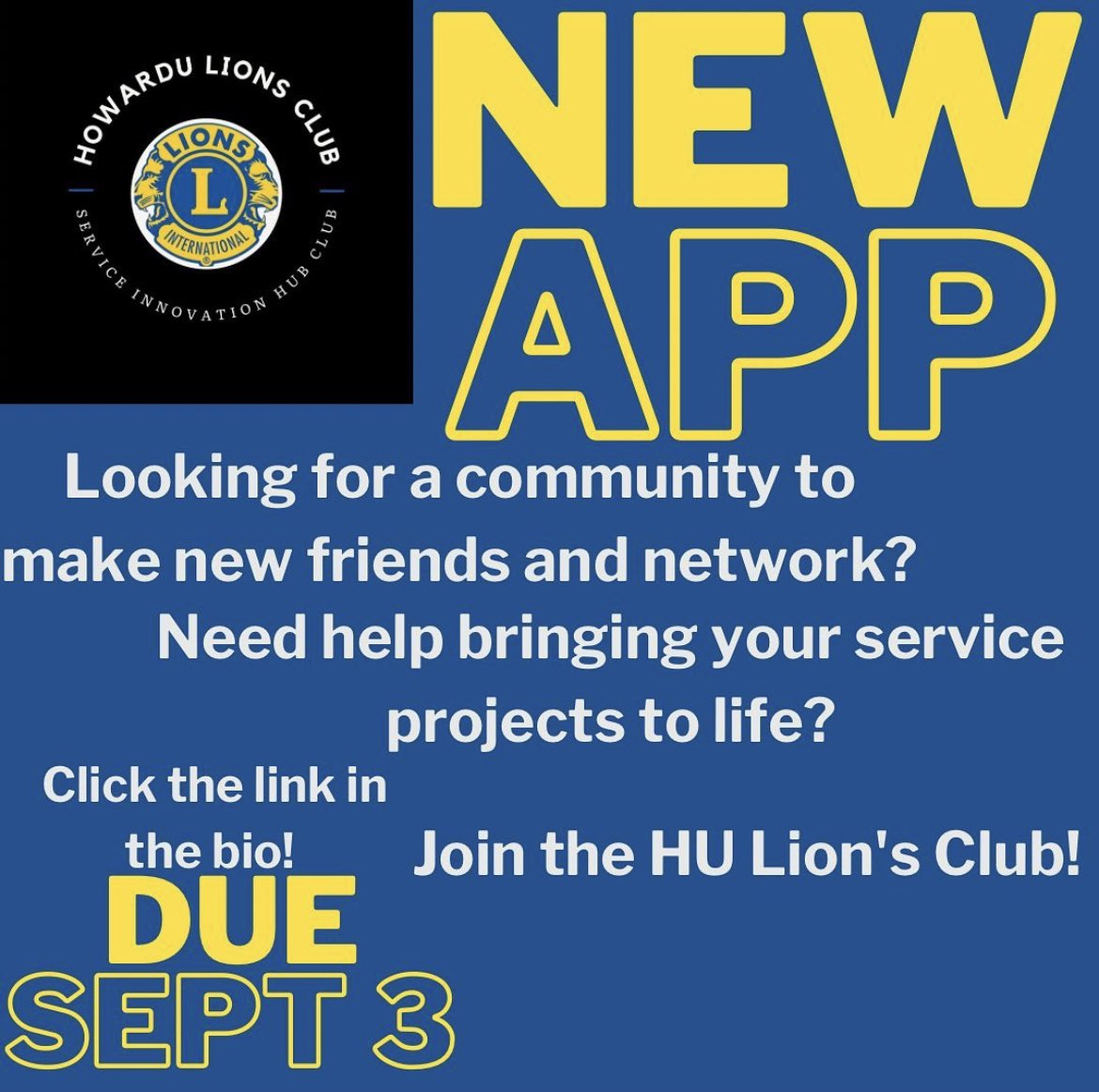 HULCCHAPTER's tweet photo. Hey y’all! it’s that time of the year again! If you’re looking for a new family of people to create big and meaningful service projects, come join the Lions Club! https://t.co/hQnAFyhVfR
