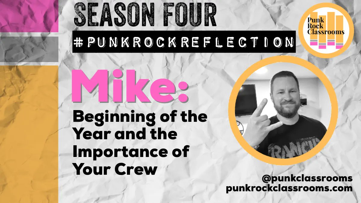 teachbetterteam's tweet photo. S4 Reflection 01 – Mike on the Beginning of the Year and the Importance of Your Crew
#PunkRockClassroomsPodcast #TBPodcastNetwork #TeachBetter #EdPodcast https://t.co/Z1fLai6jQG https://t.co/IdUYrPecbp