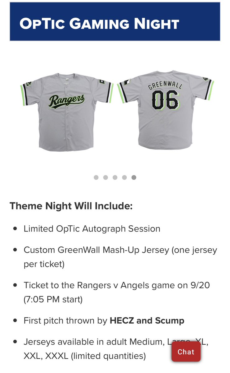 H3CZ's tweet photo. OpTic night at the @Rangers Stadium Sept 20th, @Scump and I are throwing first pitch, One of us will be slinging heat, the other is a COD Champ. 

https://t.co/zpb2kiZcE6

Autograph Sesh and a FREE JERSEY?? https://t.co/6cK7Ahc62V