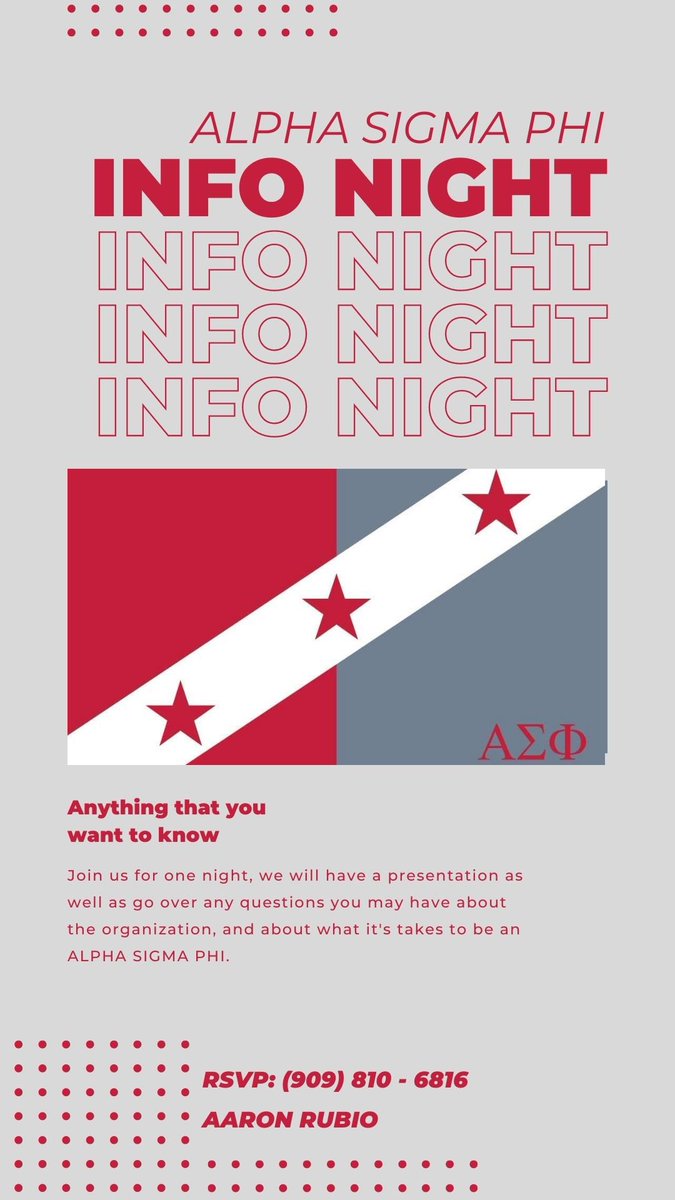 alphasigsfsu's tweet photo. Excited to host INFO NIGHT tonight at 7! https://t.co/7btv1KPt8r