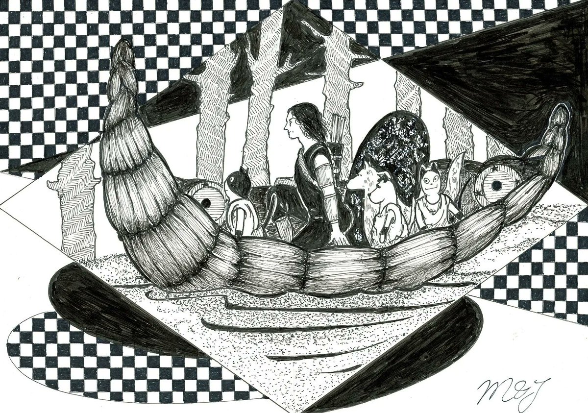 MJH72048669's tweet photo. 🏝️Treasure island series
(illustration)
The warrior-turned- clown,the cheerful friends, and the dog that led them set out in a boat.
by 🎪🃏😸😺🐶《Clown and cheerful friends》
#original #serialize
#illustration #analog
#OCイラ https://t.co/KGqRY1dk1i