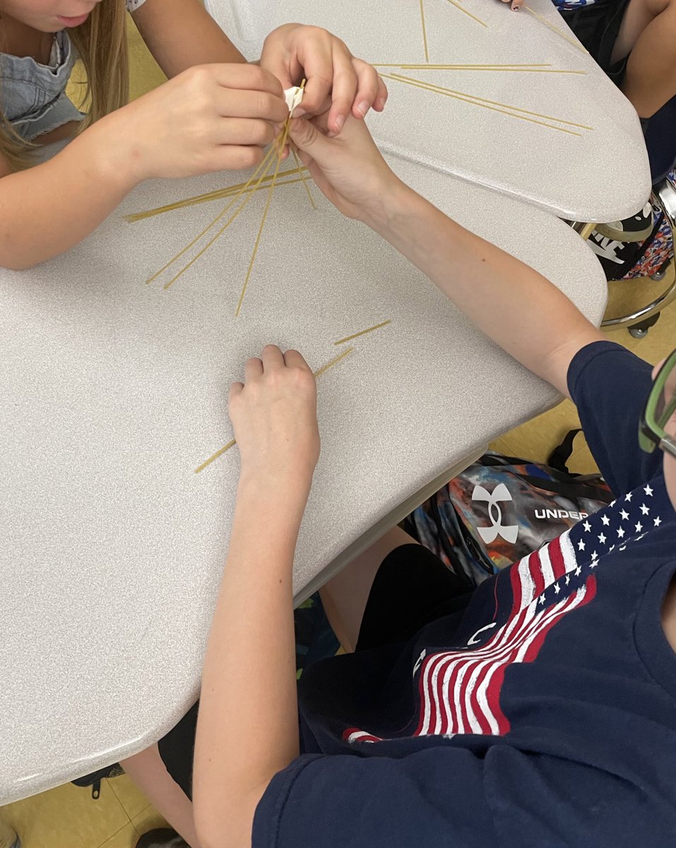 cblivers's tweet photo. Spaghetti marshmallow challenge & lots of teamwork on day 1! #DASDpride https://t.co/tdnqt2rmgR