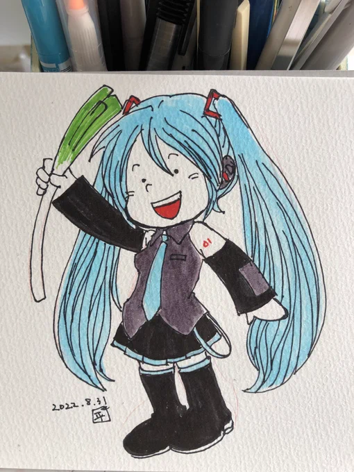 野菜の日で初音ミク誕生日なのでそういう絵 #初音ミク生誕祭2022 #野菜の日 #ランチパック AIに生成させました嘘です 