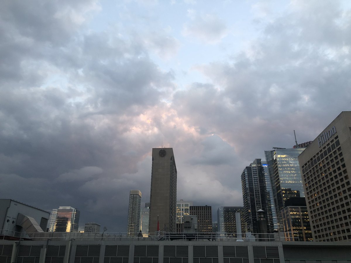 MollyThomasTV's tweet photo. DT Toronto starting to look like Gotham City… and I’m here for it #rooftophangs #views https://t.co/gCez0PQ0Um