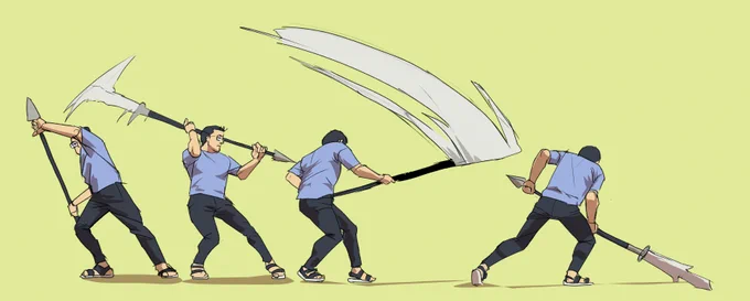 #エア関ドロ会#くーよんさんこの絵は再送なんですが(別で練習してました)この関西ドローイングさんのポーズ、どれもこれはと思うものが多くって本当におすすめです。  