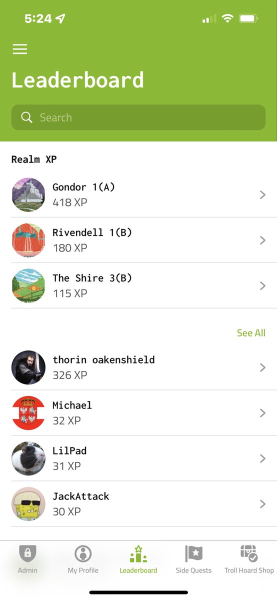 ms_lasagna's tweet photo. I rolled out my Journey Through Middle Earth #glide app today with my Ss. They were so eager to start submitting side quests! (Ofc Thorin’s in the lead). HUGE shout out to @HofmannEDU for helping me edit his awesome template! https://t.co/qODJfgfyW7